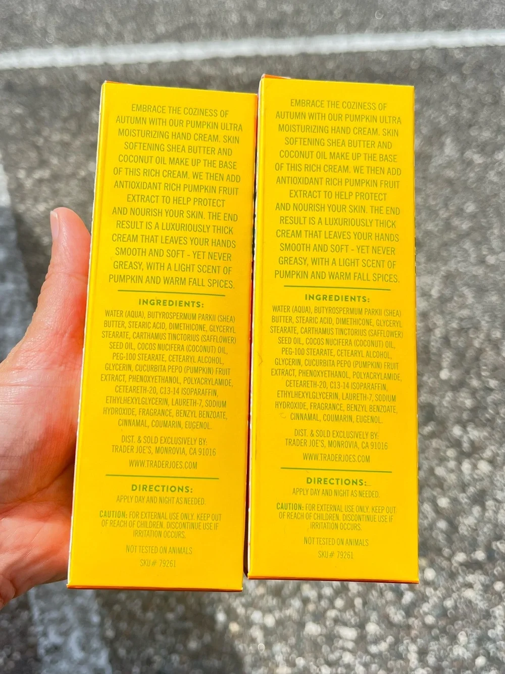 Trader Joes Pumpkin Moisturizing Hand Cream Pumpkin Extract & Shea.🎃
